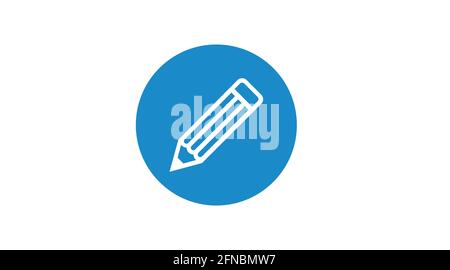 Pencil Icon. Vector isolated flat illustration of a pencil. Edit Icon or Sign Stock Vector