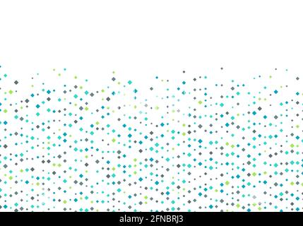 Abstract blue geometric repeating square random size pattern isolated on white background. Vector illustration Stock Vector