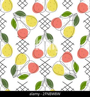 Creative doodle art seamless pattern with different shapes and textures. Collage. Stock Vector