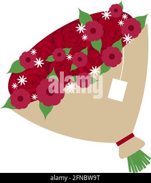 Flowers delivery flat color vector object Stock Vector