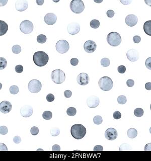 Abstract geometric background on white. Watercolor marble painting. Watercolor circle seamless pattern. Circles with water color marbling, grained Stock Photo