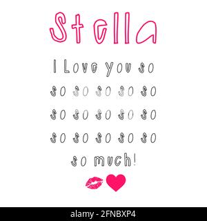 stella girl name Stock Photo