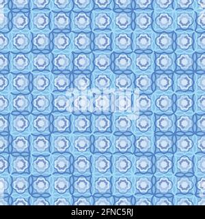 A blue geometrc tiles seamless vector pattern Stock Vector