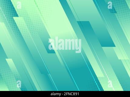 Abstract simple background green gradient color diagonal stripes  and line layered with halftone minimal style. Vector illustration Stock Vector