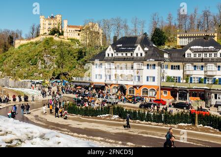 A beautiful shot of the Bavarian village of Schwangau Stock Photo