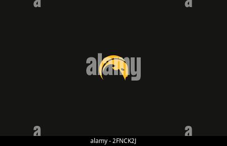 goat face logo or goat half face logo design Stock Vector
