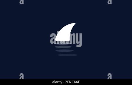 half moon logo design or sinking moon concept Stock Vector