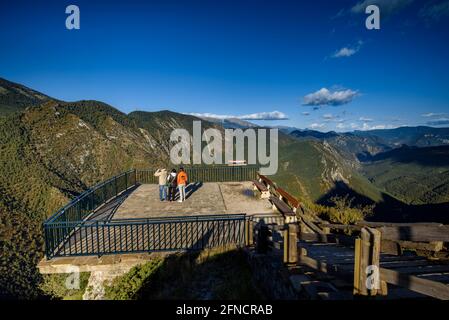 Alt Berguedà seen from the Gresolet viewpoint on a summer afternoon (Berguedà, Catalonia, Spain, Pyrenees) Stock Photo