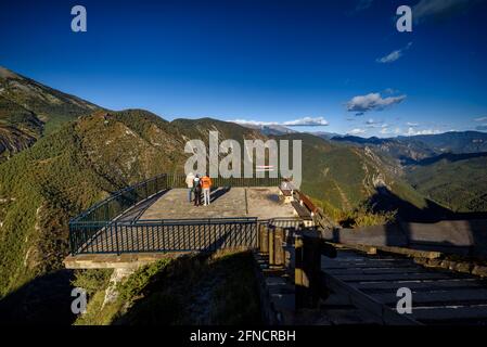 Alt Berguedà seen from the Gresolet viewpoint on a summer afternoon (Berguedà, Catalonia, Spain, Pyrenees) Stock Photo