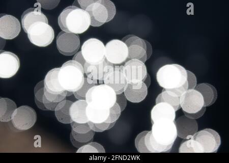 Abstract bokeh light in water.World Water Day Sea surface blink bokeh Stock Photo