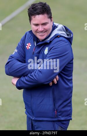 CHESTER LE STREET, UK. MAY 16TH Durham Director of Cricket, Marcus North during the LV= County Championship match between Durham County Cricket Club and Worcestershire at Emirates Riverside, Chester le Street on Sunday 16th May 2021. (Credit: Mark Fletcher | MI News) Credit: MI News & Sport /Alamy Live News Stock Photo