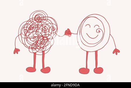 Abstract coaching-mentoring -instructor-teacher concept.Skills in counseling or teaching.Businessman with personal mentor and corporate trainer.Learn Stock Vector