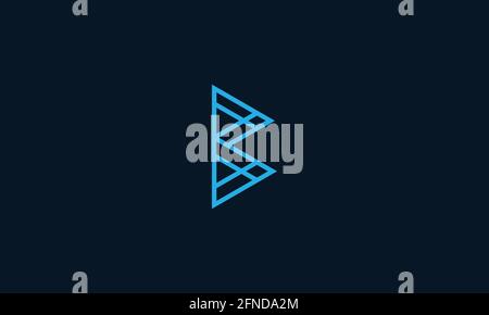 LETTER B LOGO DESIGN WITH LINE ART Stock Vector
