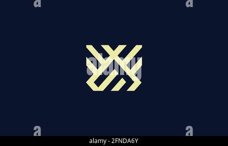 LETTER WE LOGO DESIGN WITH NEGATIVE SPACE EFFECT Stock Vector