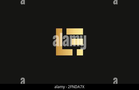 LETTER LF LOGO DESIGN WITH NEGATIVE SPACE EFFECT Stock Vector