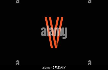 LETTER V LOGO DESIGN WITH NEGATIVE SPACE EFFECT Stock Vector