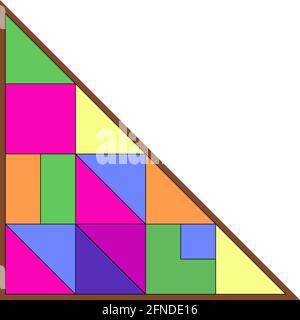 Game Brick Tetris Template on White Background Cubes. Multicolored falling blocks blocks. Background created from tetris game elements. Stock Vector