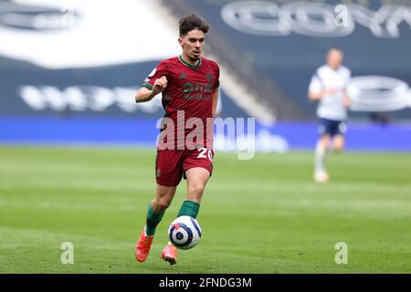 Tottenham Hotspur Stadium, London, UK. 16th May, 2021. English Premier League Football, Tottenham Hotspur versus Wolverhampton Wanderers; Vitinha of Wolverhampton Wanderers Credit: Action Plus Sports/Alamy Live News Stock Photo