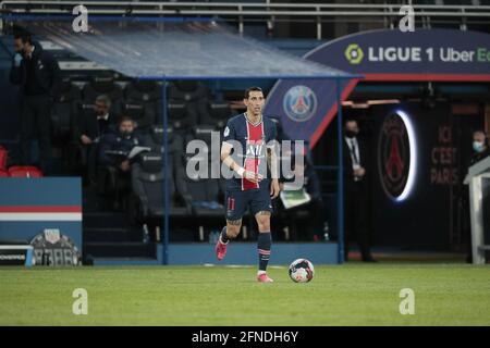 Angel Di Maria (PSG) during the French championship Ligue 1 football match between Paris Saint-Germain and Stade de Reims, on May 16, 2021 at Parc des Princes stadium in Paris, France - Photo Stephane Allaman / DPPI / LiveMedia Stock Photo