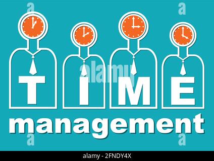 Time management, an important component of soft skills training. Presentation template for lecture or workshop for teams. Useful in business sphere fo Stock Vector