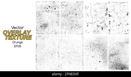 Stamp overlay collection for backdrop. Urban grunge background. Dust Distress grain overlay on your design for a rough effect. Different paint Stock Vector
