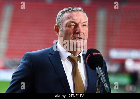 ENSCHEDE, NETHERLANDS - MAY 16: Head Coach Ron Jans of FC Twente before the match during the Dutch Eredivisie match between FC Twente and ADO Den Haag Stock Photo