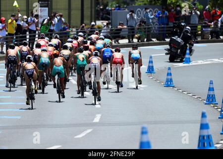 Yokohama, Kanagawa, Japan. 15th May, 2021. General view Triathlon : ITU World Triathlon Championship Series Yokohama 2021 Women's Elite in Yokohama, Kanagawa, Japan . Credit: Naoki Nishimura/AFLO SPORT/Alamy Live News Stock Photo