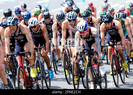 Yokohama, Kanagawa, Japan. 15th May, 2021. General view Triathlon : ITU World Triathlon Championship Series Yokohama 2021 Men's Elite in Yokohama, Kanagawa, Japan . Credit: Naoki Nishimura/AFLO SPORT/Alamy Live News Stock Photo