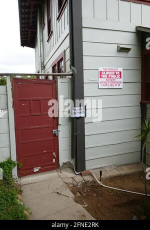 Los Angeles, California, USA 16th May 2021 A general view of atmosphere of former residence of musician/singer Kurt Cobain of Nirvana and musician/singer Courtney Love of Hole at 6881 Alta Loma Terrace on May 16, 2021 in Los Angeles, California, USA. Photo by Barry King/Alamy Stock Photo