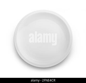 empty plate isolate on white background Stock Photo - Alamy