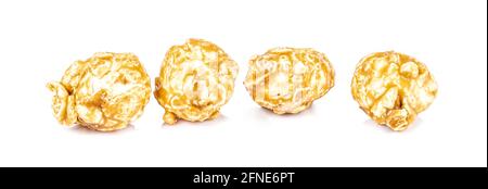 caramel popcorn isolated on white background Stock Photo