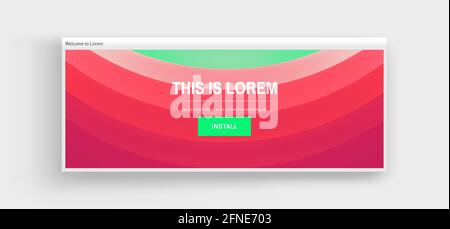 Website or mobile app landing page. Abstract vector illustration. Stock Vector