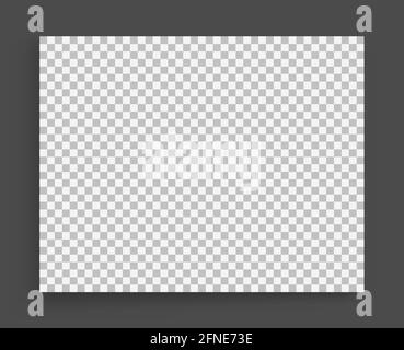 Photo frame mockup. Chess board background. Blank space for your design. Vector illustration. Stock Vector