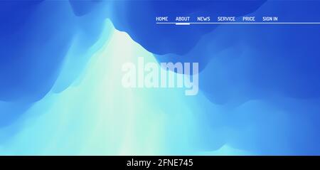 Website or mobile app landing page. Sky with clouds. Sun rays bursting through the clouds. 3d vector Illustration. Stock Vector