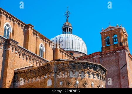 Dome of the Basilica dei Santi Giovanni e Paolo, Castello, Venice, Veneto, Italy Stock Photo