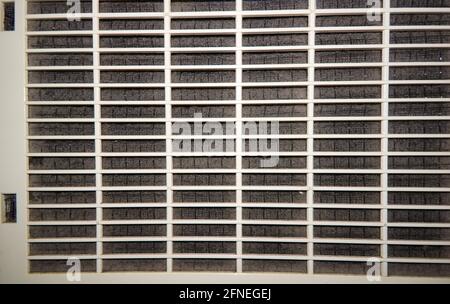 A dust filter of a dehumidifier at home Stock Photo