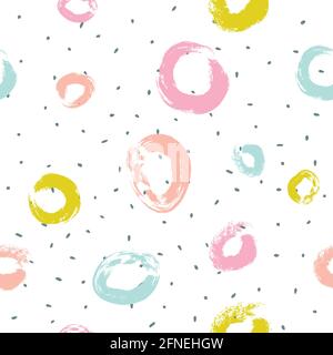 Circle seamless pattern. Creative texture for fabric, textile Stock Vector