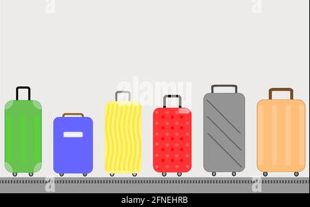 Travel luggage, travel bags.Time to travel Stock Vector