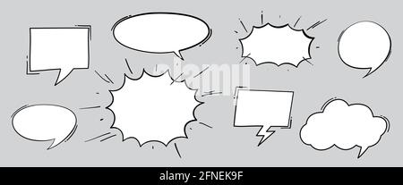 Boom effect set design for comic book. Comic Book cloud, pow sound symbol, bomb pow. Comic speech bubbles set Stock Vector