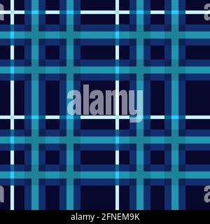 Traditional british seamless pattern known as tartan in blue, light blue, white. Stock Vector