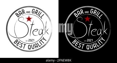 Steak, best quality meat - vector logo Stock Vector