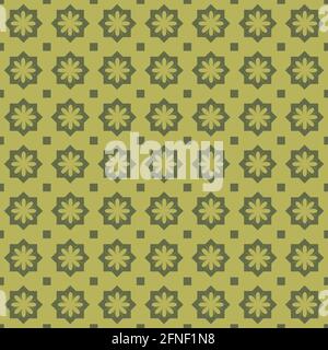 octagon with flowers seamless pattern background Stock Vector