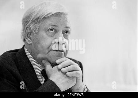 Former German Chancellor Helmut Schmidt, SPD, during the annual meeting of the Initiativkreis Wirtschaft. [automated translation] Stock Photo