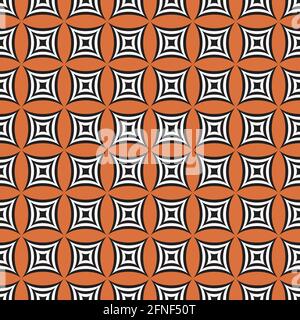 circle with square triangle seamless pattern brown background Stock Vector