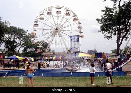 The capital Brasilia is located in the interior. The city was built in the 50s of the last century and completed in the 60s. The official buildings were designed by the world's leading avant-garde architects, but leisure and pleasure are also provided: here is the amusement park of Brasilia. [automated translation] Stock Photo