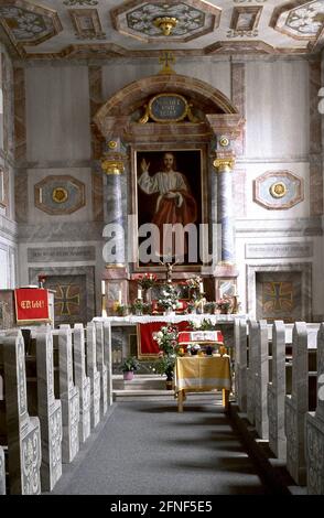 Altar in the old people's home St. Joseph in Munich. [automated translation] Stock Photo