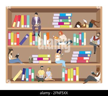 Crossbooking concept vector flat style design illustration Stock Vector