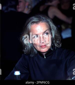 German fashion designer Jil Sander (born 1943) in her shop in