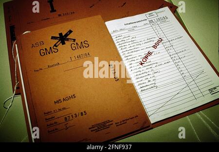 Stasi files at Berlin headquarters. [automated translation] Stock Photo