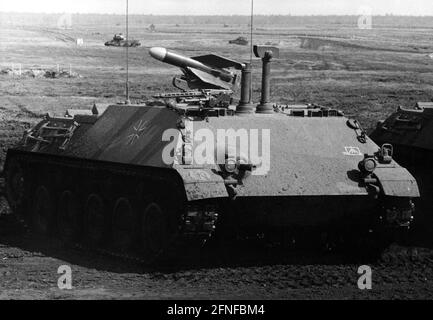 The rocket-propelled tank 1 is armed with the SS11 wire-guided anti ...